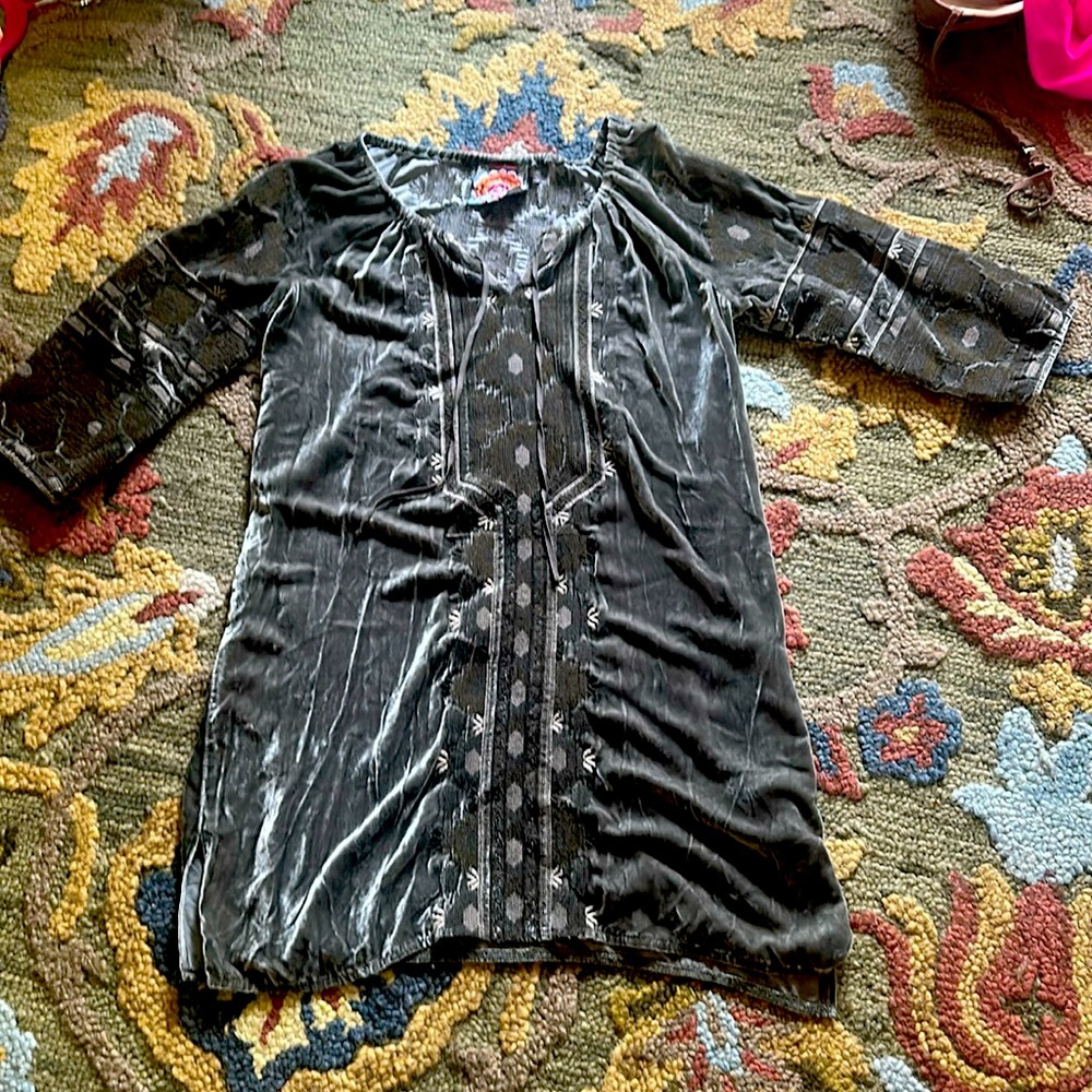 Johnny was velvet tunic dress small